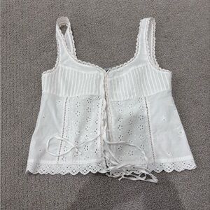 Zara white top!